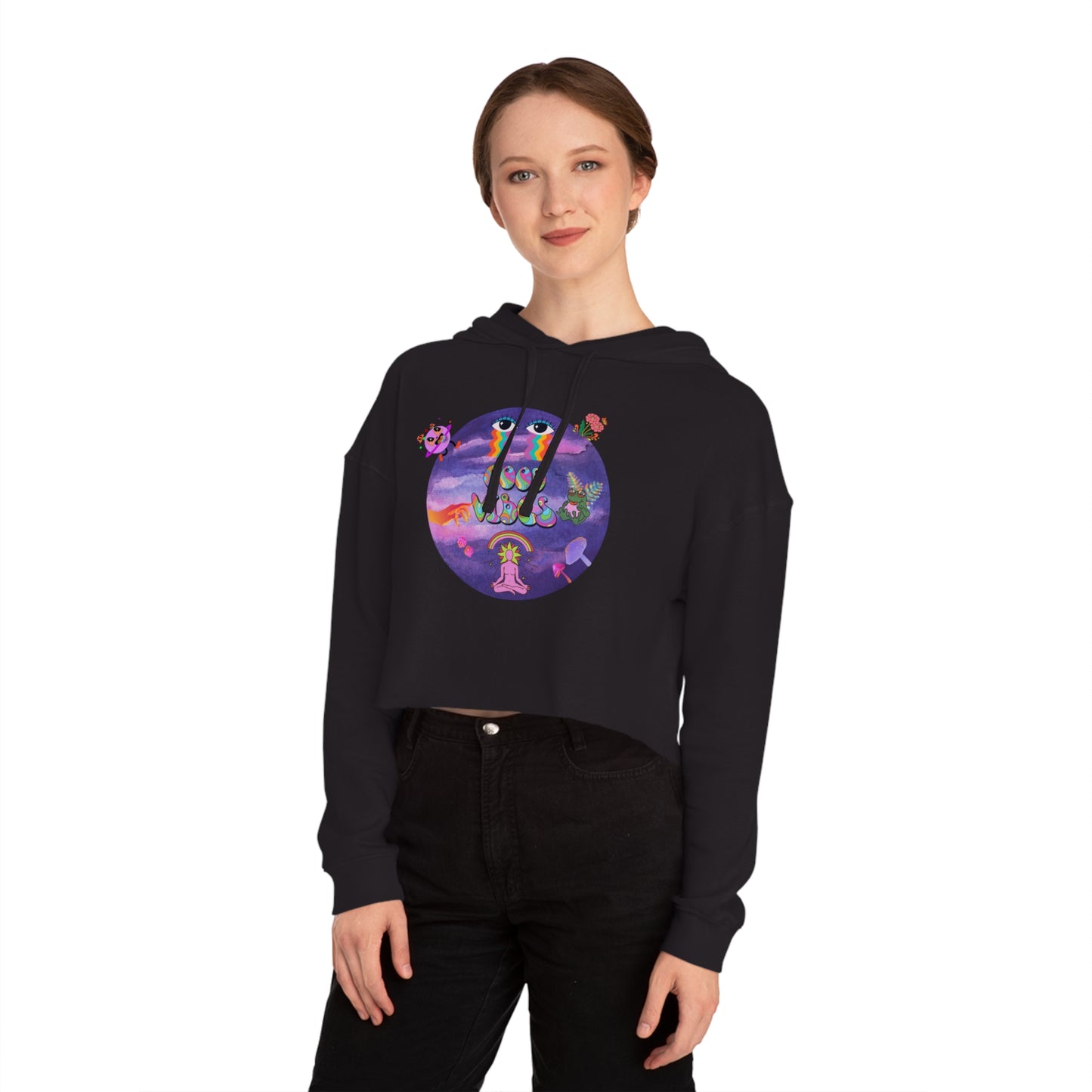 Women’s "Good Vibes" Cropped Hoodie