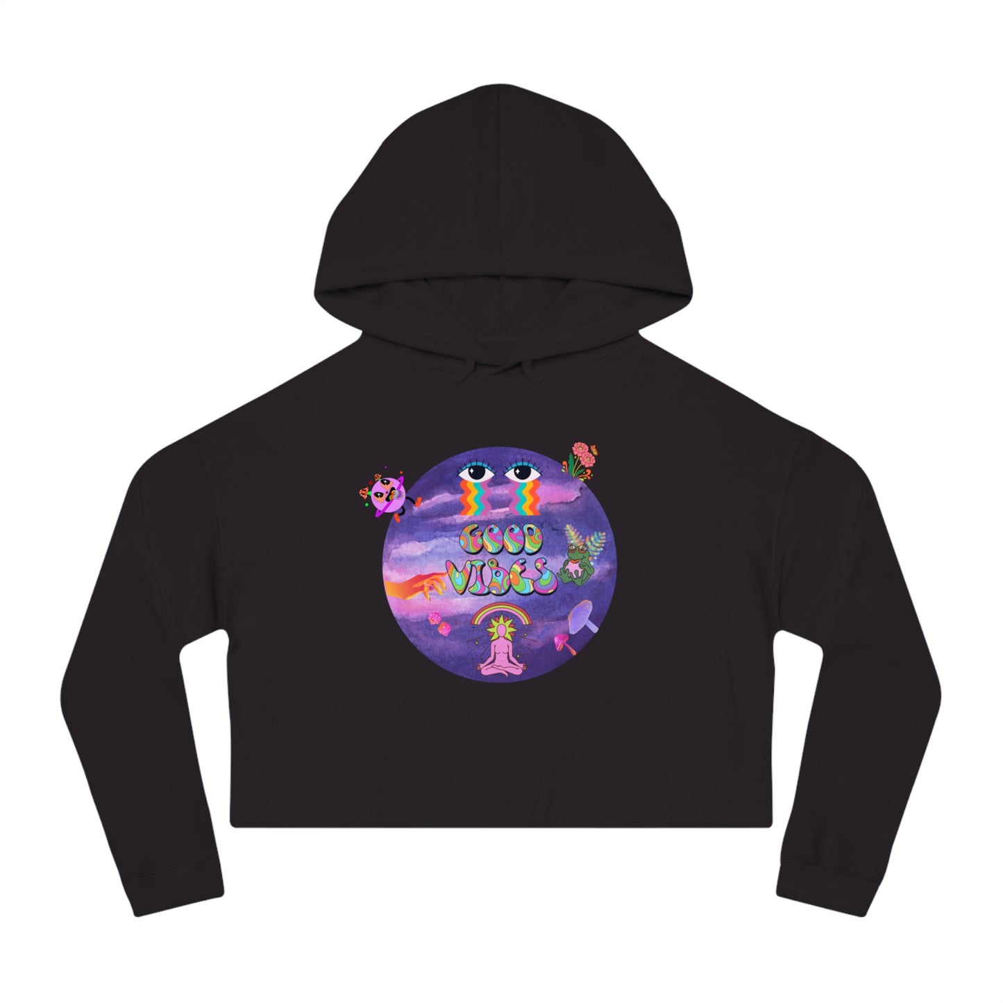 Women’s "Good Vibes" Cropped Hoodie